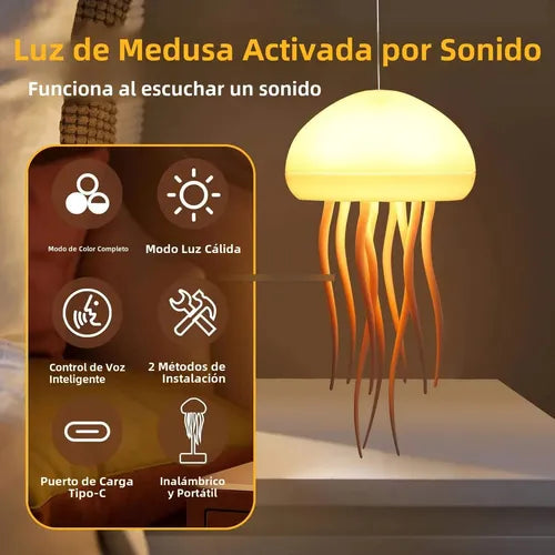 Lampara De Noche Led Forma Medusa