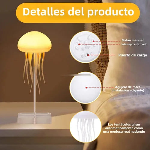 Lampara De Noche Led Forma Medusa